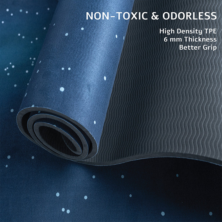 Vegan Suede Yoga Mat - Starry Night