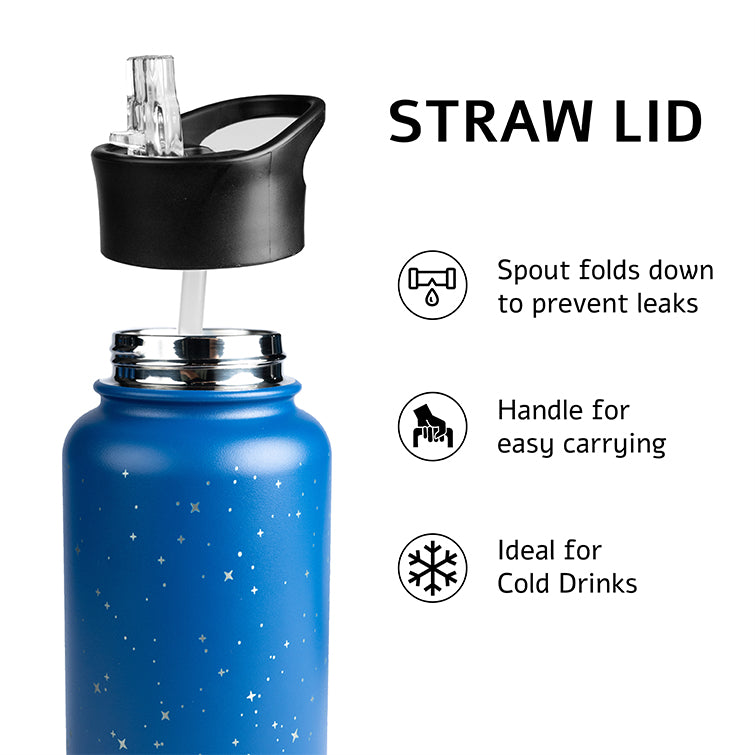 Stainless Steel Sipper Bottle - 1L Blue