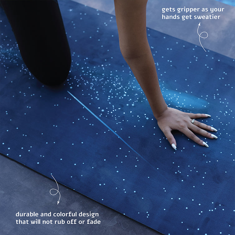 Vegan Suede Yoga Mat - Starry Night